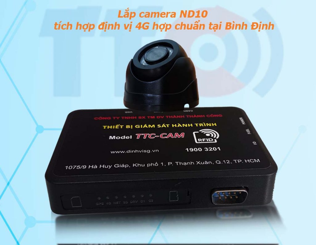 LAP CAMERA ND10 TÍCH HOP DINH VI 4G HOP CHUAN TAI bình định
