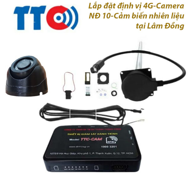 lắp đặt định vi 4g-camera nd 10-cảm biến nhiên liệu tại Lâm Đồng